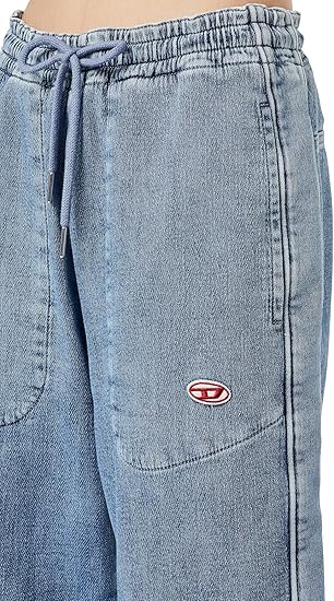 [JAM専用]デニムパンツ XS ウエストゴム　ディーゼル DIESEL (ディーゼル) ウエストゴム ダメージ加工 テーパード